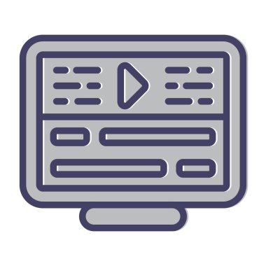 ortam oynatıcısı olan bilgisayar ekranı