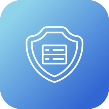 Kalkan simgesi, basit vektör illüstrasyonu