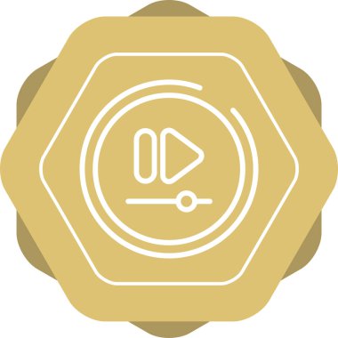 Bir saat simgesinin vektör illüstrasyonu