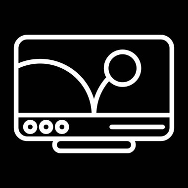 TV simgesi, vektör illüstrasyonu