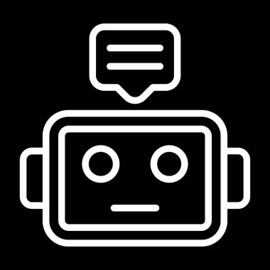 robot. Web simgesi basit illüstrasyon