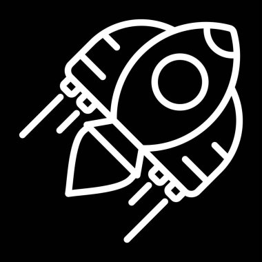 uzay gemisi simgesi, basit siyah vektör tasarımı