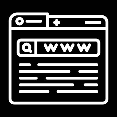 Web sayfası ikon vektör illüstrasyonu
