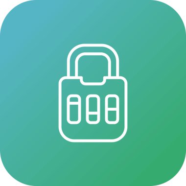 asma kilit simgesi web basit illüstrasyon