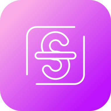 S harfinin vektör simgesi çizimi