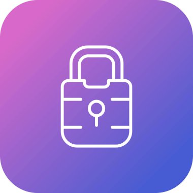 asma kilit simgesi web basit illüstrasyon