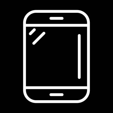 Cep telefonu. Web simgesi vektör illüstrasyonu.