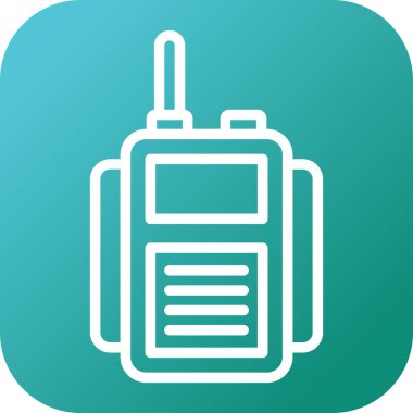 El yapımı radyo ikonu, illüstrasyon