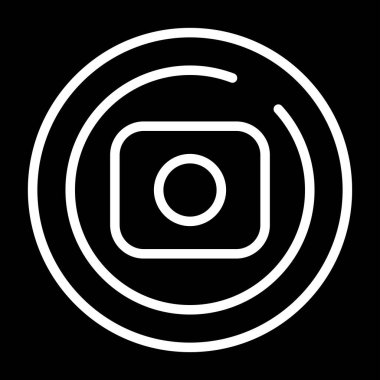 kamera simgesi vektör illüstrasyonu