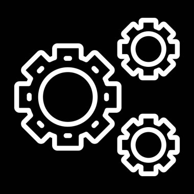 dişli simgesi vektör illüstrasyonu