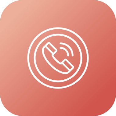 Telefon simgesinin vektör illüstrasyonu