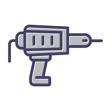 matkap simgesi. İnce çizgi tarzı tasarım. vektör illüstrasyonu