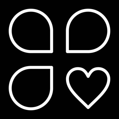 Aşkın vektör simgesi, vektör çizimi