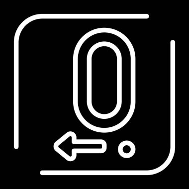 Soyut arkaplanda izole edilmiş ok simgesi, vektör illüstrasyonu