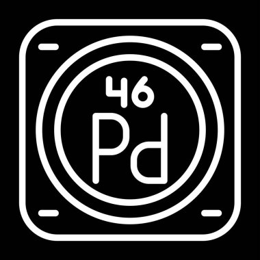 Metal kimyasal element ikon vektör çizimi