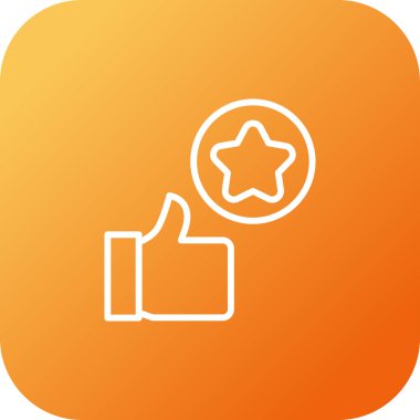 Yıldız gibi, başparmak, başparmak simgesi, vektör illüstrasyonu gibi.