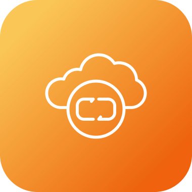 bulut simgesi, vektör illüstrasyonu