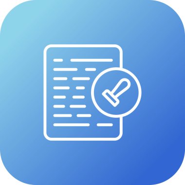 Belge İzinleri Web simgesi vektör illüstrasyonu 