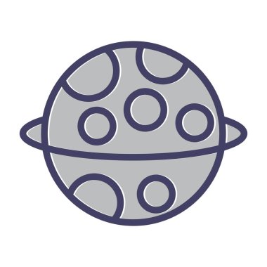 Gezegen simgesi, ağ basit illüstrasyon