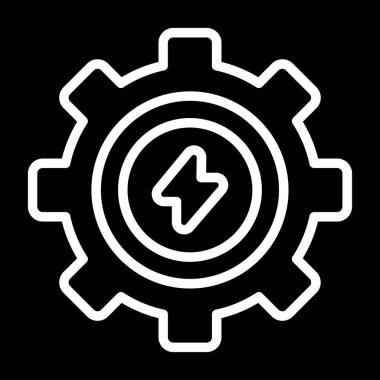 dişli düz vektör simgesi