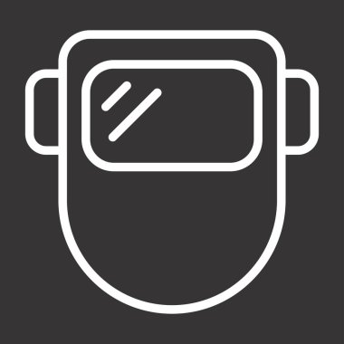 gaz maskesi ikon vektör illüstrasyonu