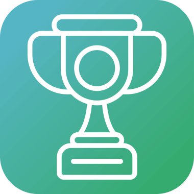 Kupa ikonu. vektör illüstrasyonu