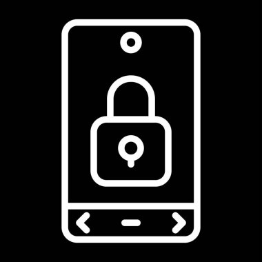 Güvenli simge, vektör illüstrasyonu