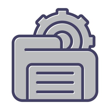 Yazıcı. Web simgesi basit illüstrasyon