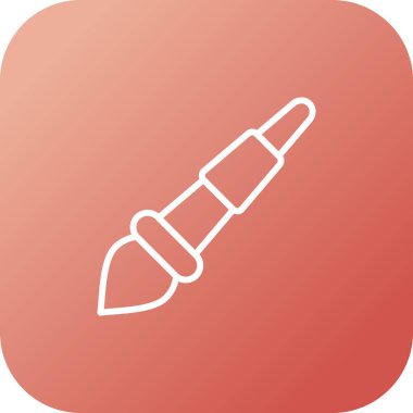 Boya fırçası web simgesi, vektör illüstrasyonu