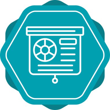  Sunum Slaytı Web simgesi vektör çizimi