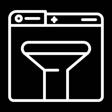 çamaşır makinesi simgesi, vektör illüstrasyonu