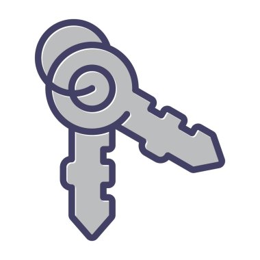 Anahtar simgesi vektör illüstrasyonu