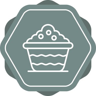 Kek. Web simgesi basit illüstrasyon