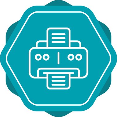 yazıcı vektör simgesi basit illüstrasyon