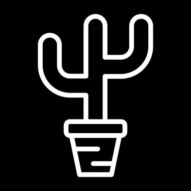 kaktüs web simgesi, vektör çizim 