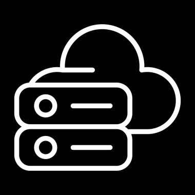 Bulut hesaplama simgesi, basit vektör tasarımı