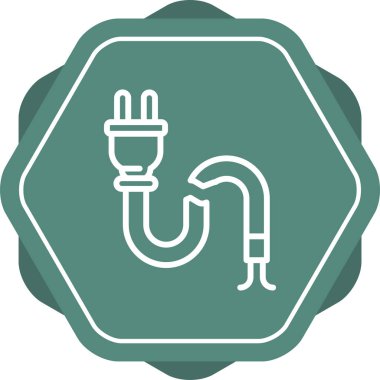 Kırık Kablo ağ simgesi vektör illüstrasyonu