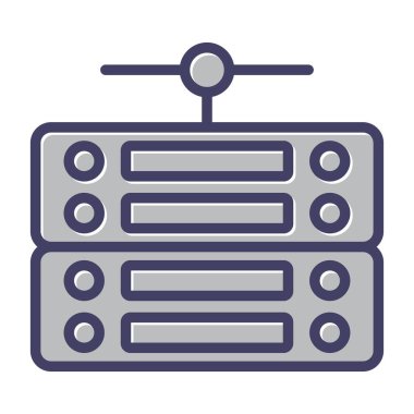 sunucu web simgesi vektör illüstrasyonu