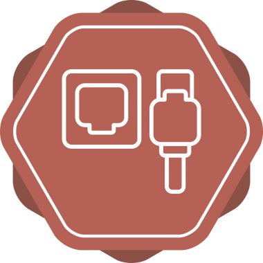 usb simge vektör illüstrasyonu