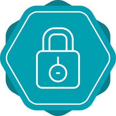 Kilit. Web simgesi basit illüstrasyon