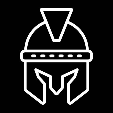 Kask vektörü ince çizgi simgesi