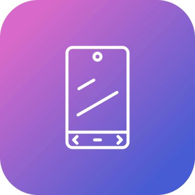 Cep telefonu. Web simgesi vektör illüstrasyonu.