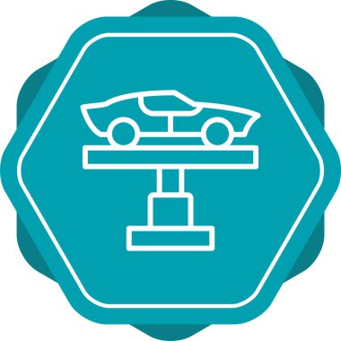 Araba Kaldırıcı web simgesi vektör illüstrasyonu