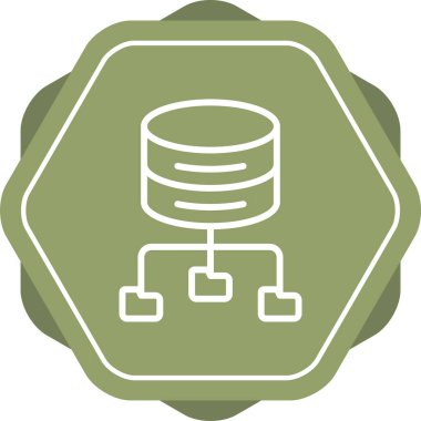 Veritabanı vektör simgesi modern basit vektör illüstrasyonu