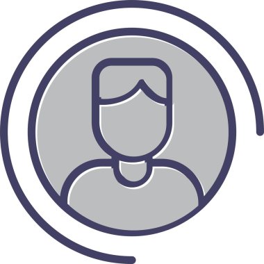 kullanıcı. Web simgesi basit illüstrasyon