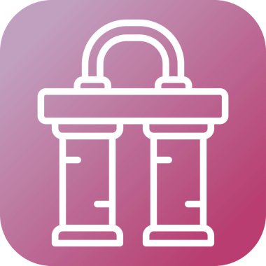 Su filtresi ağ ikonu vektör illüstrasyonu