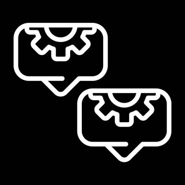 Sohbet simgesi vektör illüstrasyonu