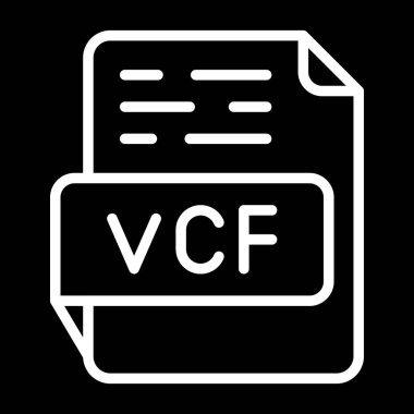 vcf file format icon, vector illustration