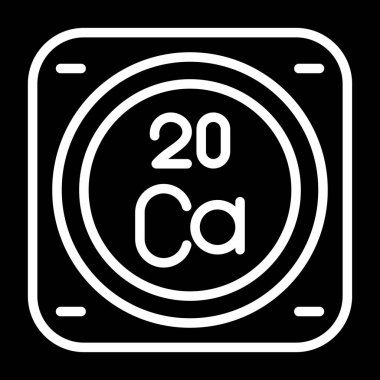 Kalsiyum kimyasal element simgesi, basit satır biçimi