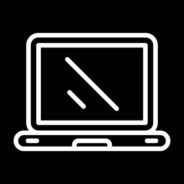 dizüstü bilgisayar simgesi, web basit illüstrasyon